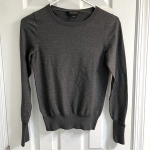 Ann Taylor Charcoal Crew Neck Sweater Size XS
